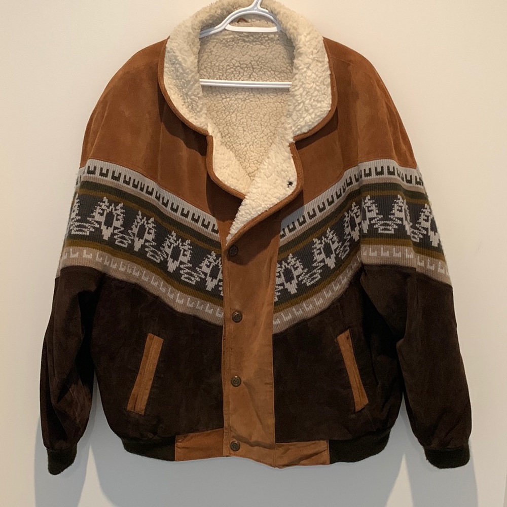 Vintage Suede Boho Oversized Jacket - Picture 2 of 10
